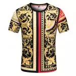 versace cotton classic medusa sequin t-shirt cotton gold wave